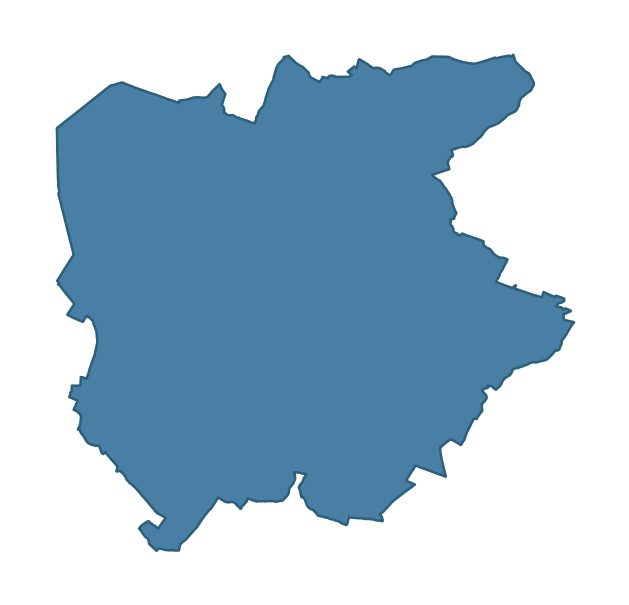 Detailed boundary map of BALLINDERRY ward, Lisburn and Castlereagh