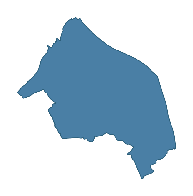 Detailed boundary map of BALLYCARRY and GLYNN ward, Mid and East Antrim