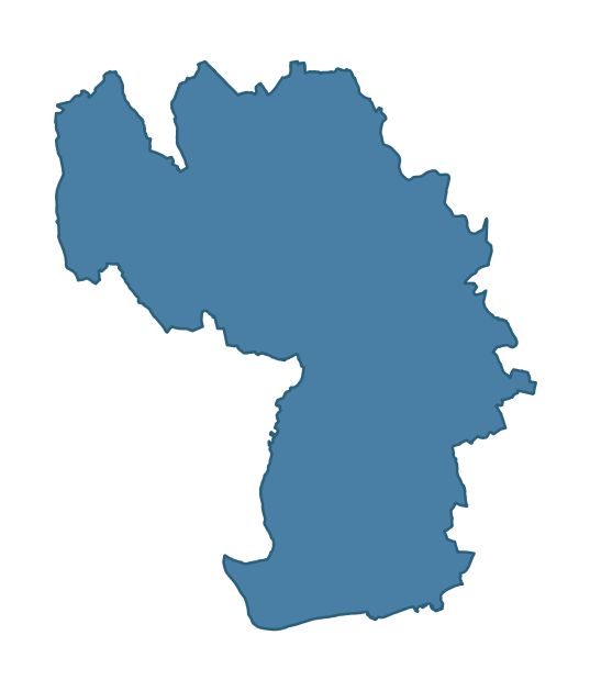 Detailed boundary map of BALLYDUGAN ward, Newry, Mourne and Down