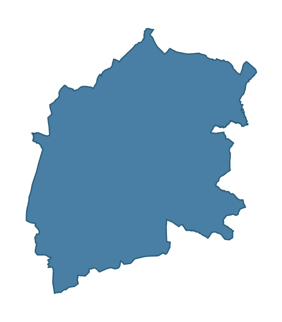 Detailed boundary map of BALLYGAWLEY ward, Mid Ulster