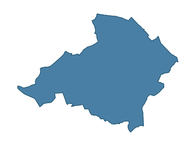 Detailed boundary map of BALLYHANWOOD ward, Lisburn and Castlereagh