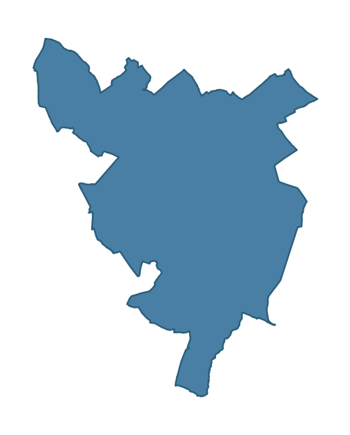 Detailed boundary map of BALLYNURE ward, Antrim and Newtownabbey