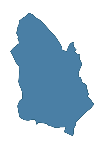 Detailed boundary map of BALLYSAGGART ward, Mid Ulster