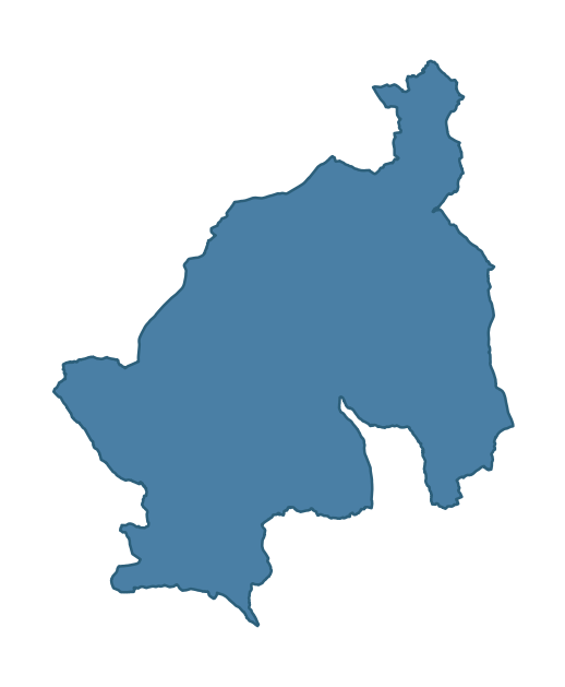 Detailed boundary map of BALLYWARD ward, Newry, Mourne and Down