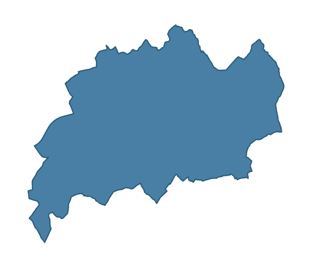 Detailed boundary map of BANBRIDGE EAST ward, Armagh City, Banbridge and Craigavon