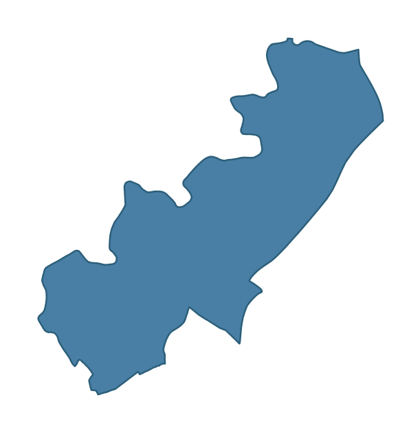 Detailed boundary map of BELVOIR ward, Belfast