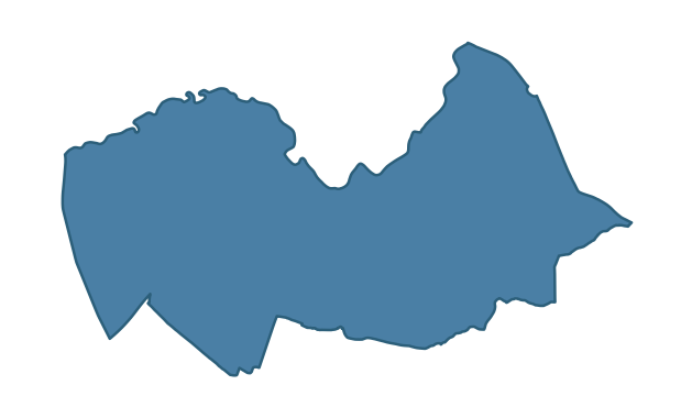 Detailed boundary map of BLARIS ward, Lisburn and Castlereagh