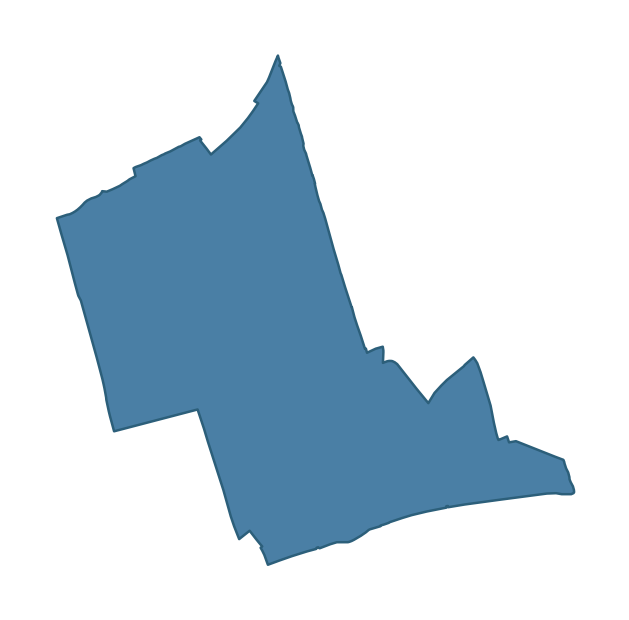 Detailed boundary map of BONEYBEFORE ward, Mid and East Antrim