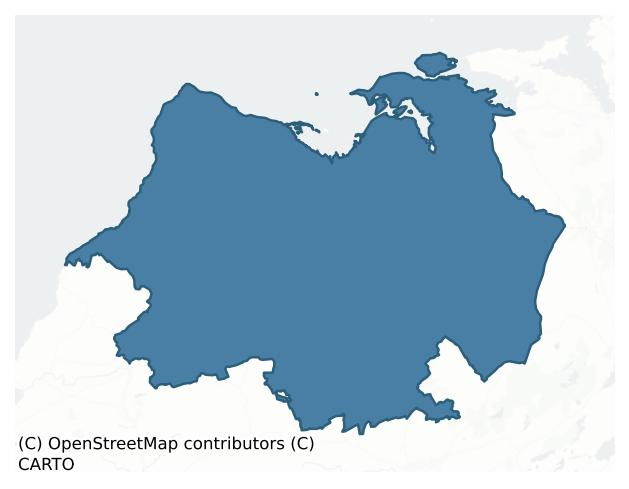 Detailed boundary map of BURREN ward, Newry, Mourne and Down