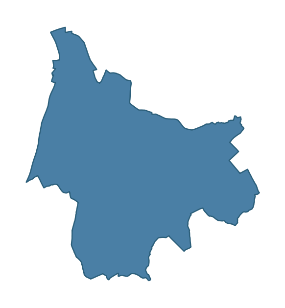 Detailed boundary map of CARRYDUFF EAST ward, Lisburn and Castlereagh