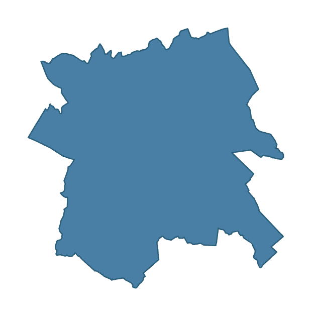 Detailed boundary map of CASTLEDAWSON ward, Mid Ulster