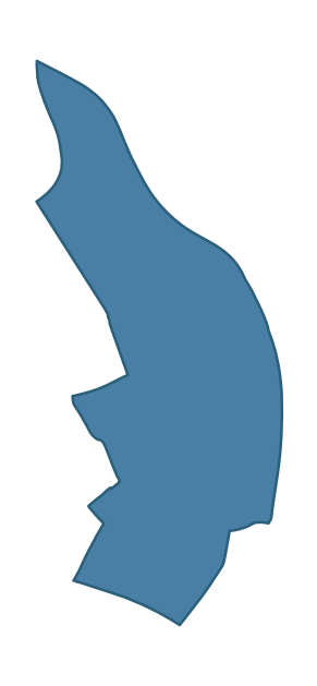 Detailed boundary map of CAW ward, Derry City and Strabane