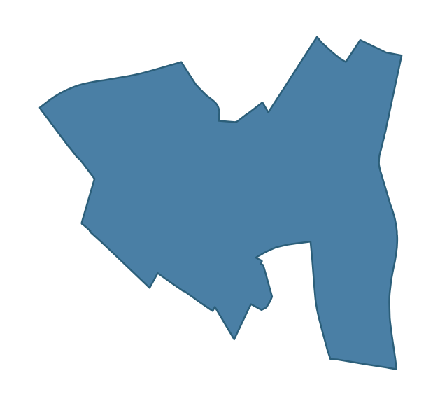 Detailed boundary map of CHICHESTER PARK ward, Belfast