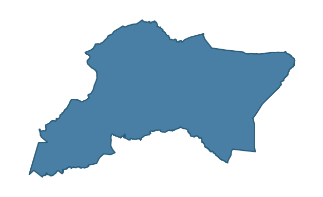 Detailed boundary map of CLADY ward, Antrim and Newtownabbey