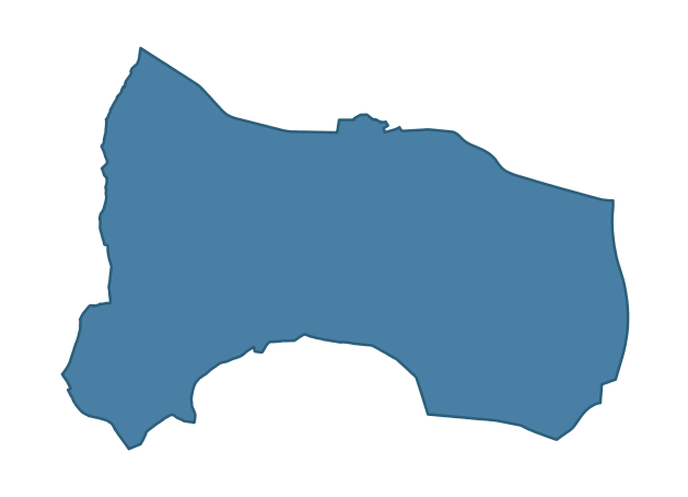 Detailed boundary map of CLANDEBOYE ward, Ards and North Down