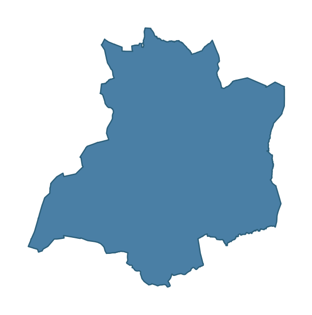 Detailed boundary map of CLAUDY ward, Derry City and Strabane