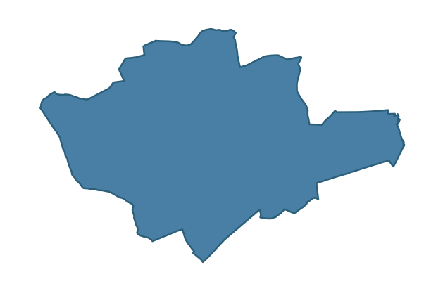 Detailed boundary map of COMBER NORTH ward, Ards and North Down
