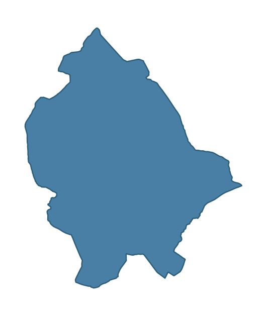 Detailed boundary map of COMBER WEST ward, Ards and North Down
