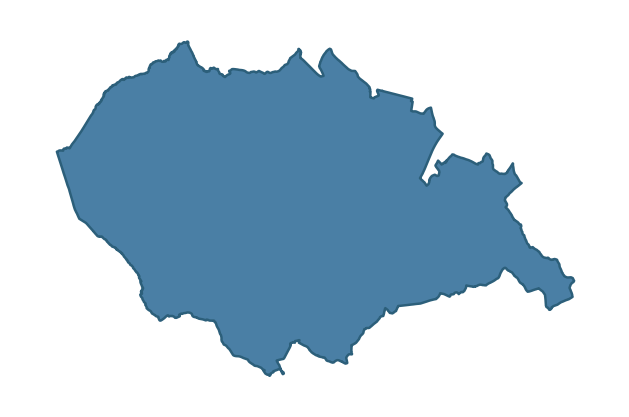 Detailed boundary map of COOLSHINNY ward, Mid Ulster