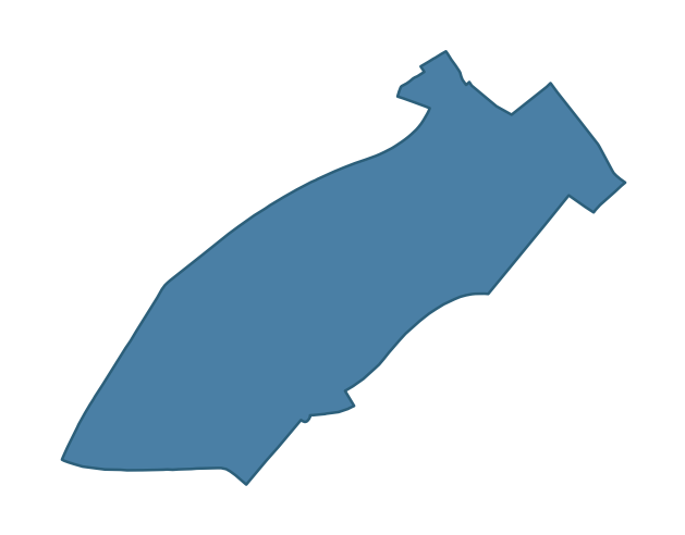 Detailed boundary map of CREGGAN ward, Derry City and Strabane
