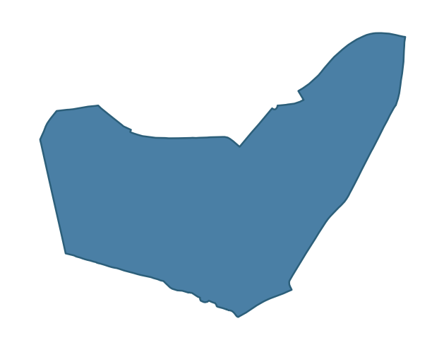 Detailed boundary map of CREGGAN SOUTH ward, Derry City and Strabane