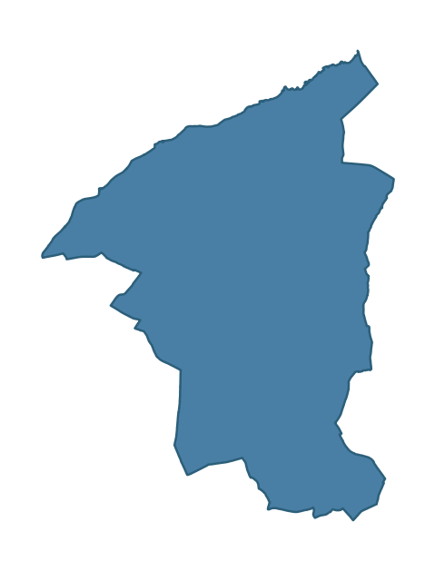 Detailed boundary map of CULTRA ward, Ards and North Down