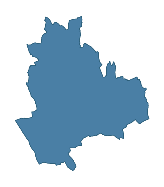 Detailed boundary map of DERRYLECKAGH ward, Newry, Mourne and Down