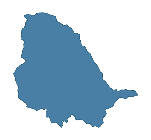 Detailed boundary map of DERRYLIN ward, Fermanagh and Omagh