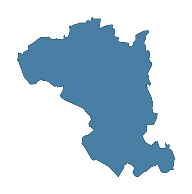 Detailed boundary map of DERVOCK ward, Causeway Coast and Glens