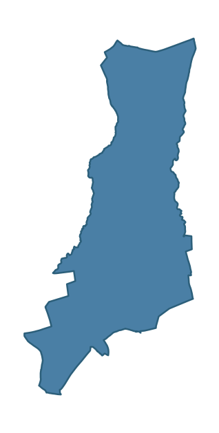 Detailed boundary map of DUNDONALD ward, Lisburn and Castlereagh