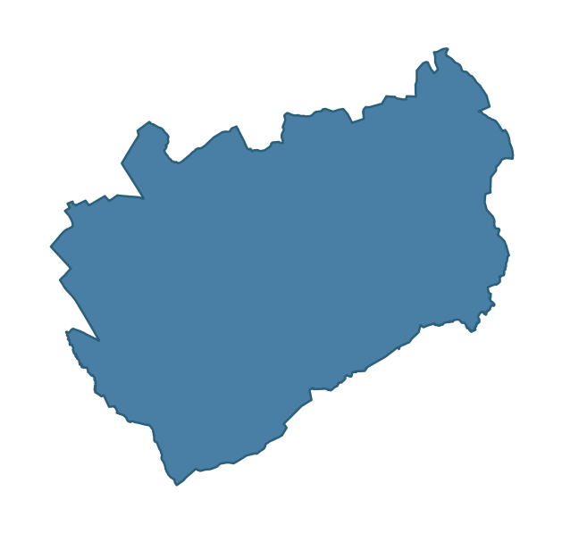 Detailed boundary map of DUNLOY ward, Causeway Coast and Glens