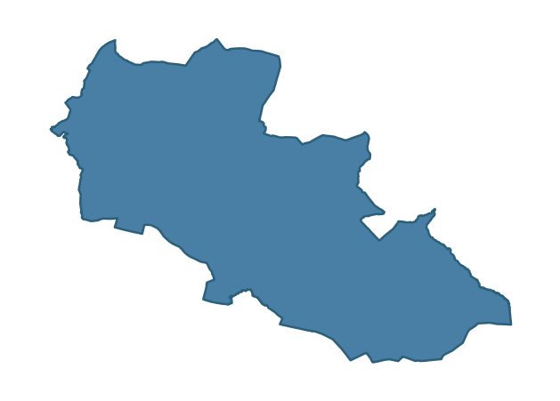Detailed boundary map of DUNNAMANAGH ward, Derry City and Strabane