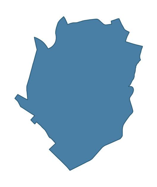 Detailed boundary map of ENLER ward, Lisburn and Castlereagh