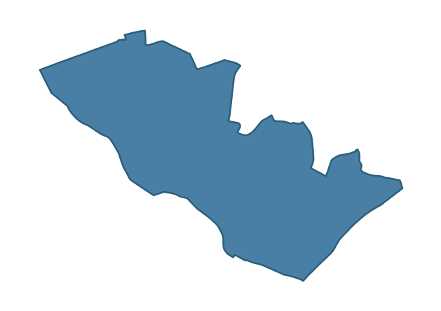 Detailed boundary map of ERNE ward, Fermanagh and Omagh