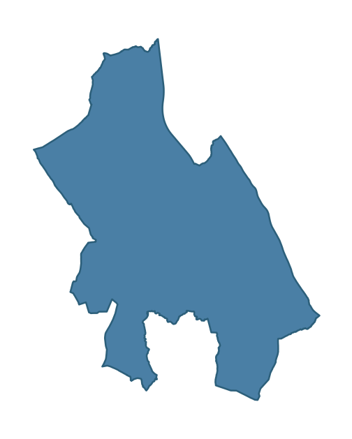 Detailed boundary map of FATHOM ward, Newry, Mourne and Down