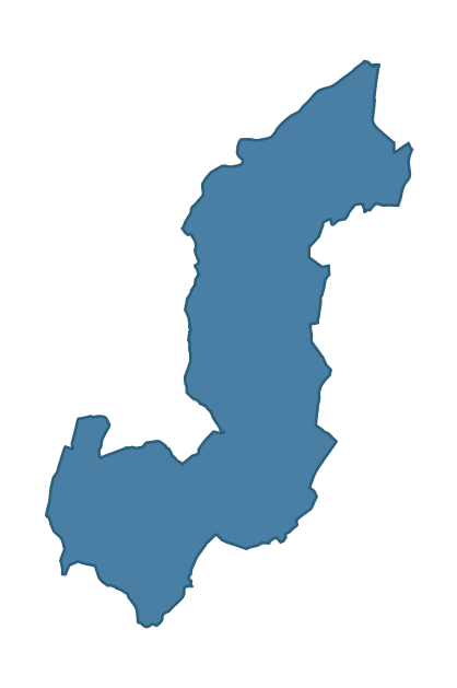 Detailed boundary map of FINN ward, Derry City and Strabane