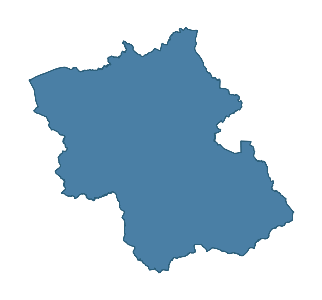 Detailed boundary map of FIVEMILETOWN ward, Mid Ulster