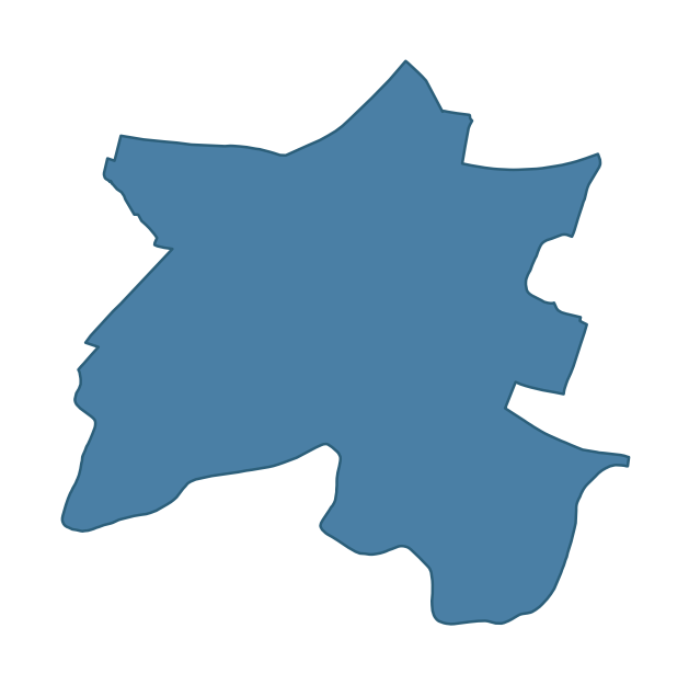 Detailed boundary map of FOUNTAIN HILL ward, Antrim and Newtownabbey