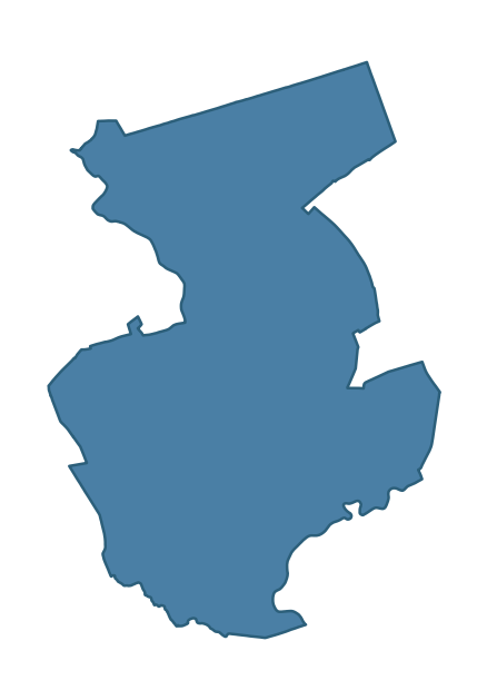 Detailed boundary map of GALGORM ward, Mid and East Antrim