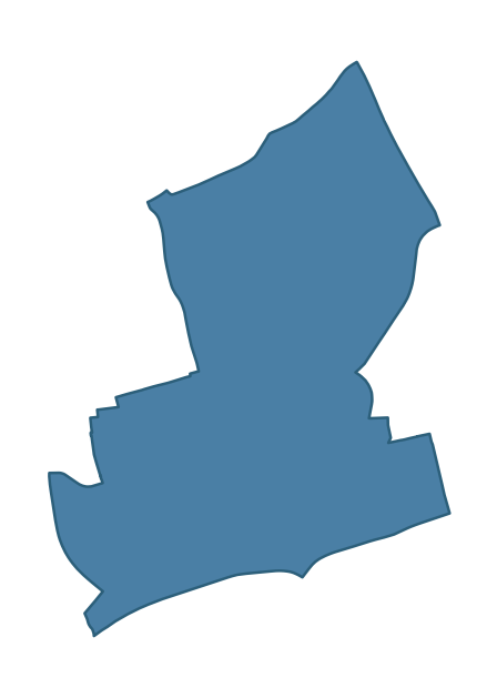 Detailed boundary map of GARDENMORE ward, Mid and East Antrim