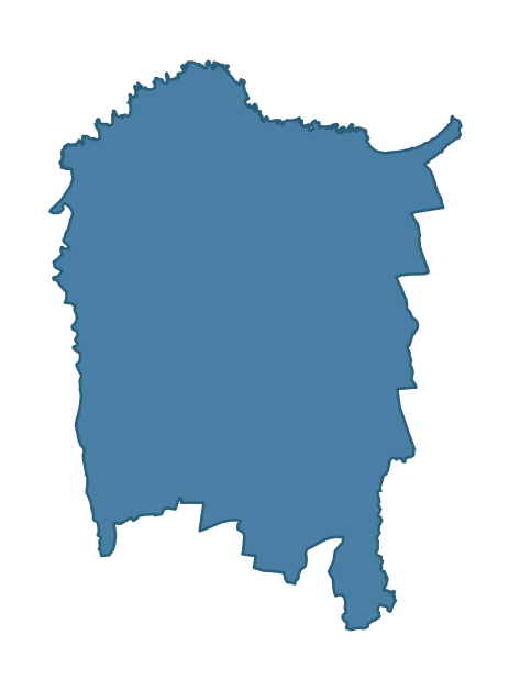 Detailed boundary map of GIANT'S CAUSEWAY ward, Causeway Coast and Glens