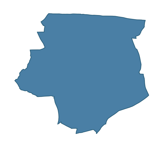 Detailed boundary map of GILNAHIRK ward, Belfast