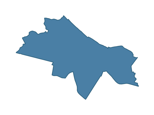 Detailed boundary map of GLEBE ward, Mid Ulster