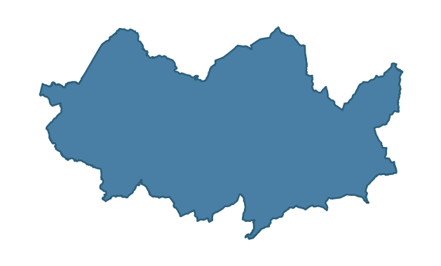Detailed boundary map of GLENDERG ward, Derry City and Strabane