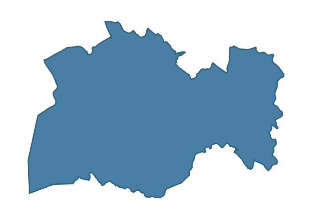 Detailed boundary map of GRANGE ward, Mid and East Antrim