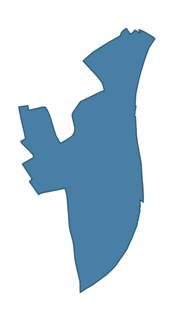 Detailed boundary map of HARMONY HILL ward, Lisburn and Castlereagh