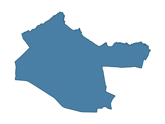 Detailed boundary map of HELEN'S BAY ward, Ards and North Down
