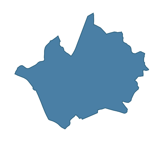 Detailed boundary map of HILLHALL ward, Lisburn and Castlereagh