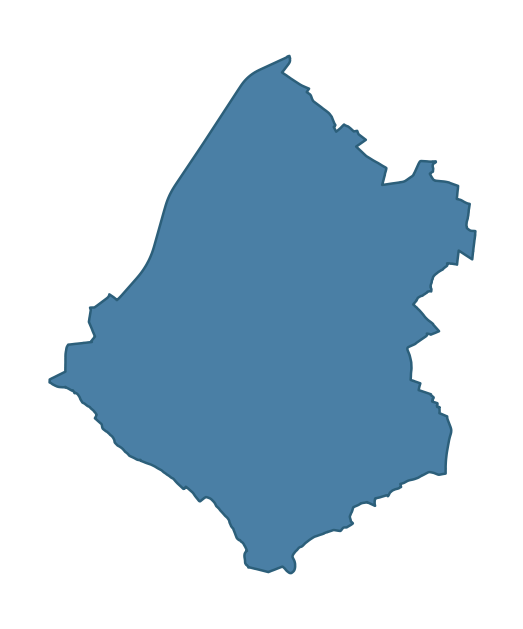 Detailed boundary map of HILLSBOROUGH ward, Lisburn and Castlereagh