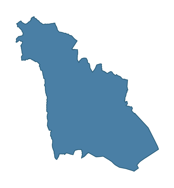 Detailed boundary map of HILLTOWN ward, Newry, Mourne and Down